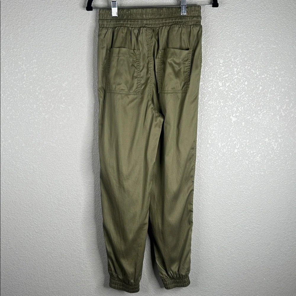 A New Day Olive Green Elastic Waist‎ Front Tie Casual Jogger Pants Size Small